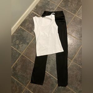 Zara Black and White Dress Pants Outfit. Size S
